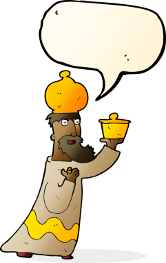 Bir insan tarafından çizilmiş üç bilge adamdan biri.