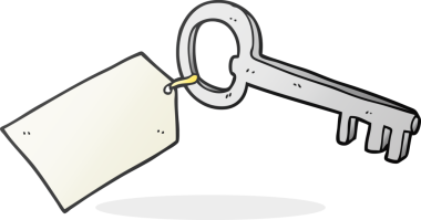 Bir insan tarafından çizilmiş etiketli serbest çizgi film anahtarı