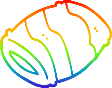 gökkuşağı gradyan çizgi çizimi bir insan tarafından çizilmiş yastık