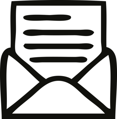 Bir insan tarafından çizilmiş bir mektup ve zarf çizimi