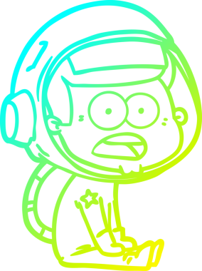 Bir insan tarafından çizilen soğuk gradyan çizgi çizimi bir astronotu şaşırttı.