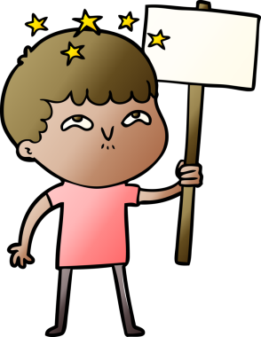 çizgi film bir insan tarafından çizilmiş hayret verici çocuk.