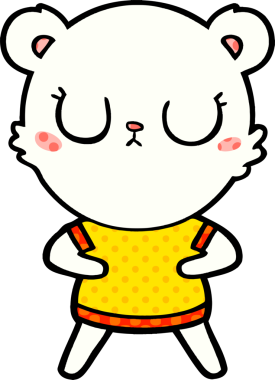 Bir insan tarafından çizilmiş kutup ayısı karikatürü