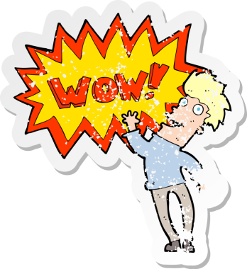 Bir insan tarafından çizilmiş bir karikatürün gerilimli çıkartması.