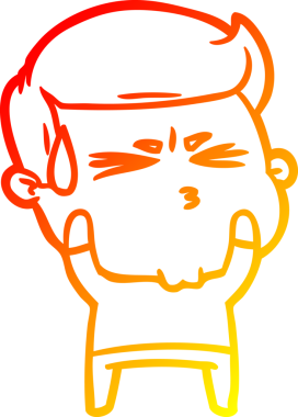 Bir insan tarafından çizilmiş karikatür çizimi.