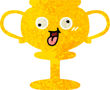 Bir insan tarafından çizilmiş bir kupanın retro illüstrasyon tarzı karikatürü