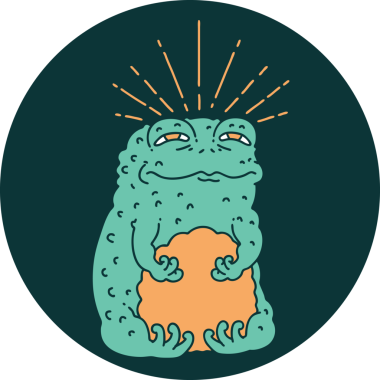 Bir insan tarafından çizilmiş dövme stili karakteri simgesi