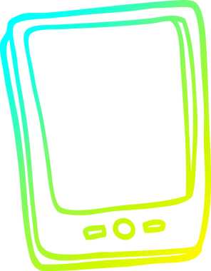 Bir insan tarafından çizilmiş bir çizgi film dokunmatik ekranı çizimi