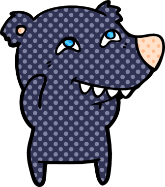 Bir insan tarafından çizilmiş bir çizgi film karakteri.