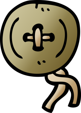 Bir insan tarafından çizilmiş eski ahşap düğmeyi karala