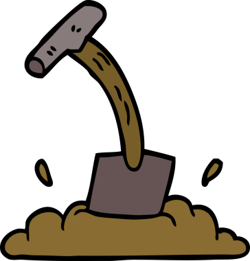 bir insan tarafından çizilmiş karalama küreği