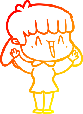 Bir insan tarafından çizilmiş bir karikatür kadın çizimi