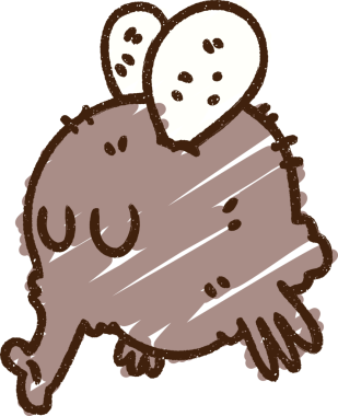 Bir insan tarafından çizilen İğrenç Sinek Tebeşiri