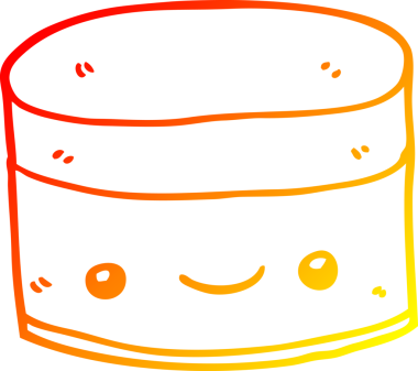 Bir insan tarafından çizilmiş bir çizgi filmin sıcak gradyan çizimi