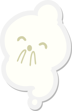 Bir insan tarafından çizilmiş cadılar bayramı hayalet çıkartması