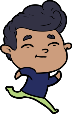 Bir insan tarafından çizilmiş bir karikatür adam.