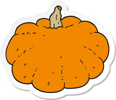 Bir insan tarafından çizilmiş bir balkabağı çıkartması.