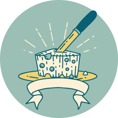 Bir insan tarafından çizilmiş bir tabak peynirin ikonu