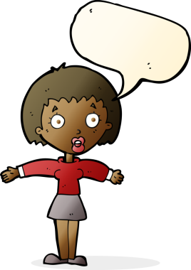 Bir insan tarafından çizilmiş konuşma balonuyla şok olmuş bir karikatür.