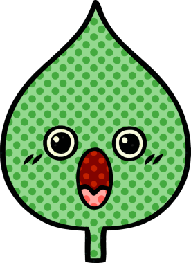 bir insan tarafından çizilmiş dışavurumsal yaprağın çizgi roman tarzı