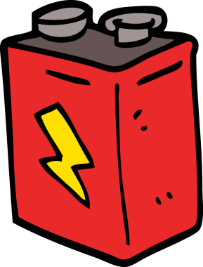 Bir insan tarafından çizilmiş karalama bataryası.