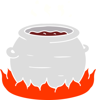 Bir insan tarafından çizilmiş bir tencere güveç karalaması.