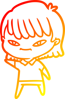 Bir insan tarafından çizilmiş bir karikatür kadın çizimi