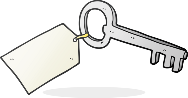 Bir insan tarafından çizilmiş etiketli serbest çizgi film anahtarı