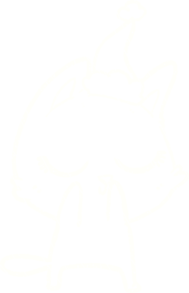 Bir insan tarafından çizilen Noel Kedisi Tebeşiri