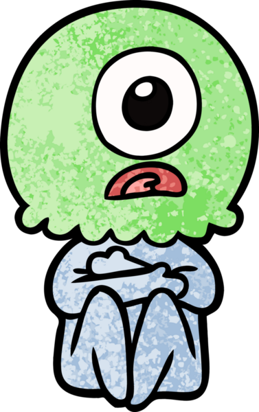 Çizgi film Tepegöz uzaylı uzay adamı bir insan tarafından çizildi.