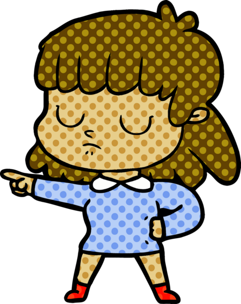 Bir insan tarafından çizilen karikatür ilgisiz kadın.