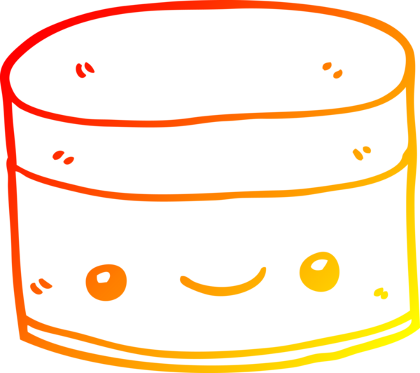 Bir insan tarafından çizilmiş bir çizgi filmin sıcak gradyan çizimi