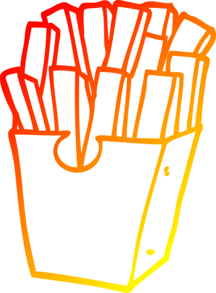 Bir insan tarafından çizilmiş bir çizgi filmin sıcak gradyan çizimi