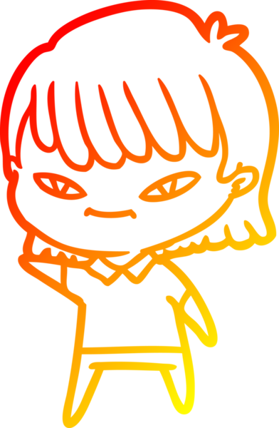 Bir insan tarafından çizilmiş bir karikatür kadın çizimi