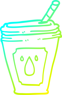 Bir insanın çizdiği meyve suyu bardağının soğuk gradyan çizgisi.