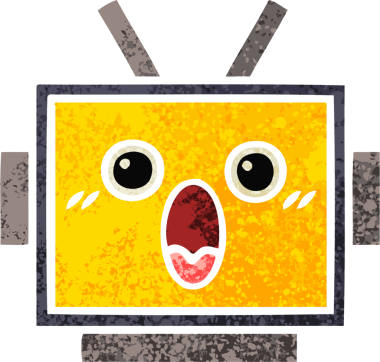 Bir insan tarafından çizilmiş robot kafasının retro çizim tarzı karikatürü