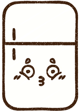 Bir insan tarafından çizilmiş buzdolabı tebeşiri