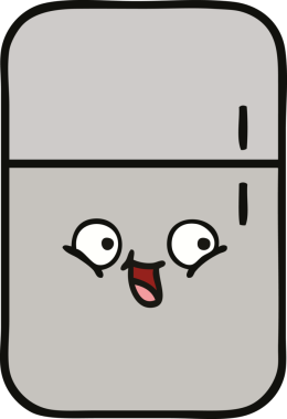 Bir insan tarafından çizilmiş buz dolabı karikatürü.