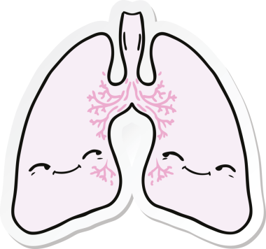 Bir insan tarafından çizilmiş bir karikatür akciğerinin çıkartması.