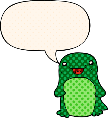 Bir insan tarafından çizilmiş çizgi roman tarzında konuşma balonu olan penguen çizgi filmi.