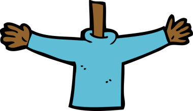 bir insan tarafından çizilmiş, kolları sallayan karikatür gövdesi (karikatürleri karıştır ve eşleştir veya kendi fotoğraflarını ekle)