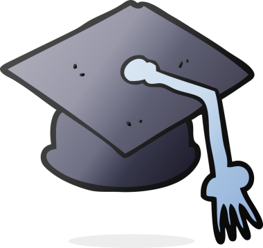 Bir insan tarafından çizilmiş serbest çizim mezuniyet şapkası.