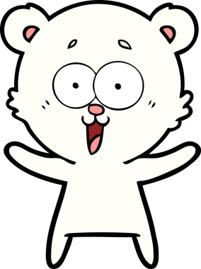 Bir insan tarafından çizilmiş kutup ayısı karikatürü