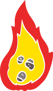 Bir insan tarafından çizilmiş düz renk çizim kömürleri