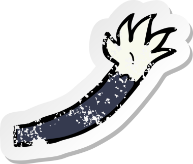 Bir insan tarafından çizilen cadılar bayramı vampir kolunun gerilimli yapıştırması.