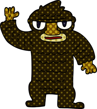 bir insan tarafından çizilmiş büyük yeti karalaması