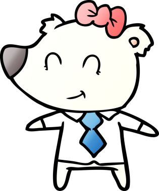 Bir insan tarafından çizilmiş kutup ayısı karikatürü