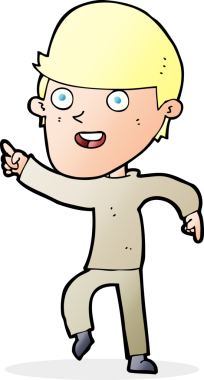 Bir insan tarafından çizilmiş mutlu bir adam.