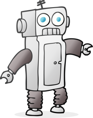 Bir insan tarafından çizilmiş serbest çizim robot.