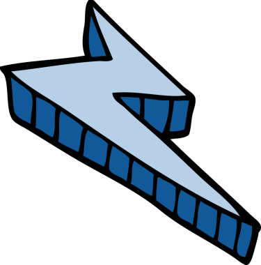 Bir insan tarafından çizilmiş karalama dekoratif yıldırım